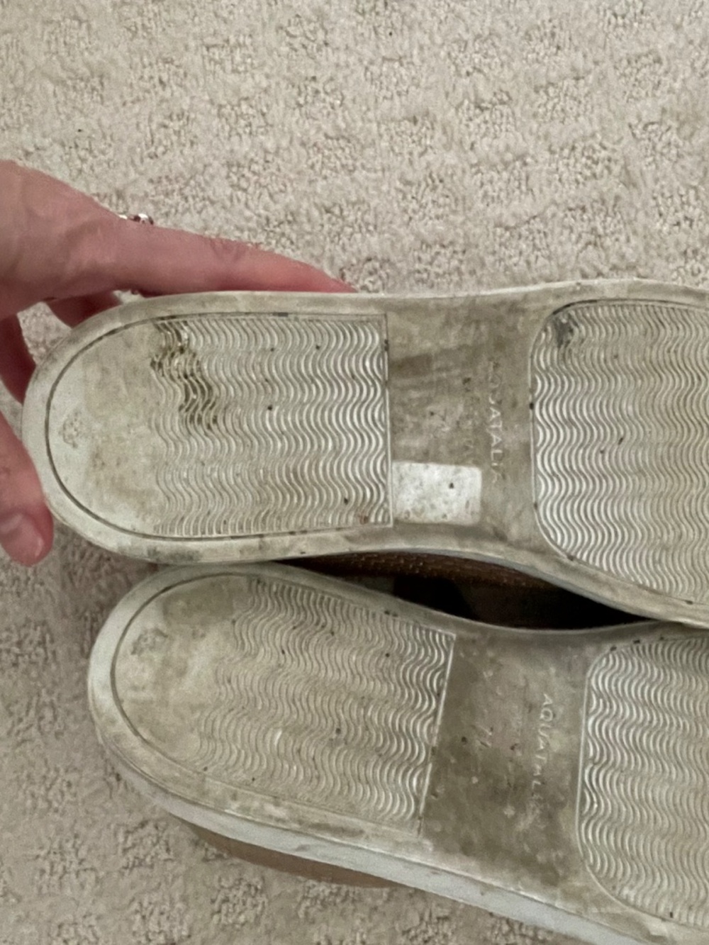 Aquatalia Avery Platinum embossed waterproof leather lace up sneakers size 7.5 - Picture 3 of 12